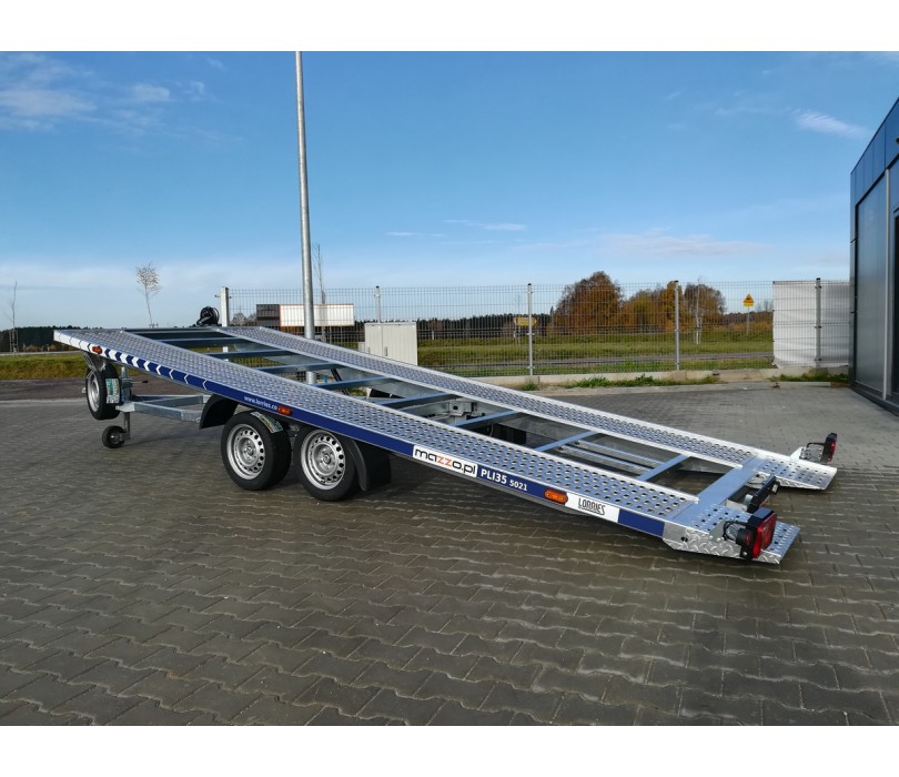 L35G65P Wiola Car Trailer GVW 3500kg tiltable for cargo van, triaxial 