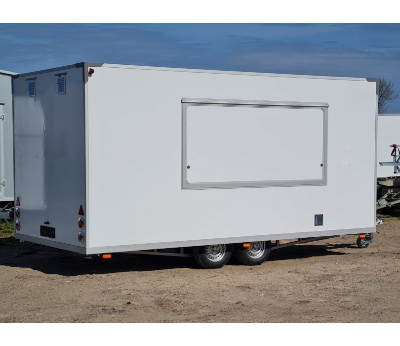 Two-axle catering trailer with...